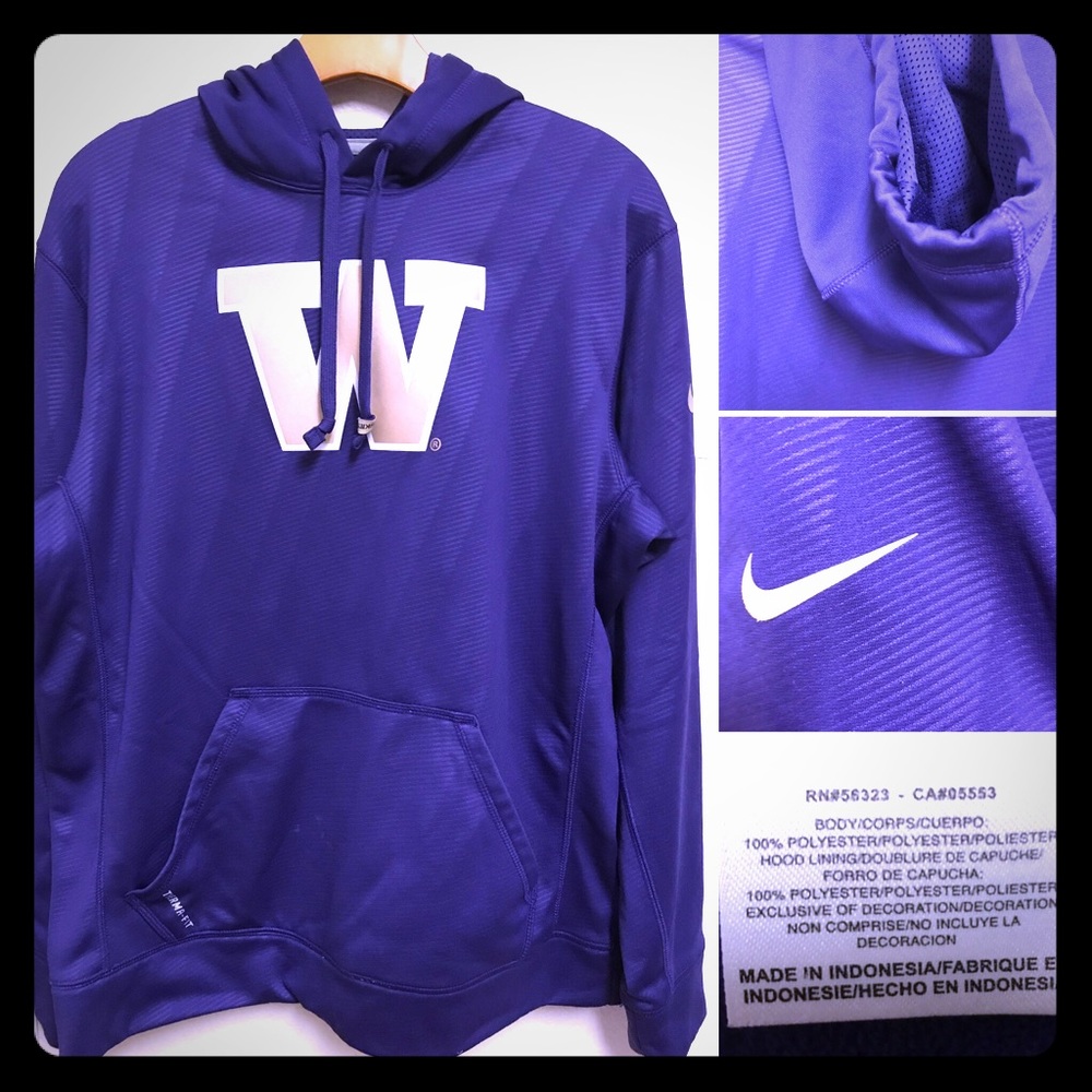 NIKE Univ. of WA Logo Hoodie Sweatshirt Unisex